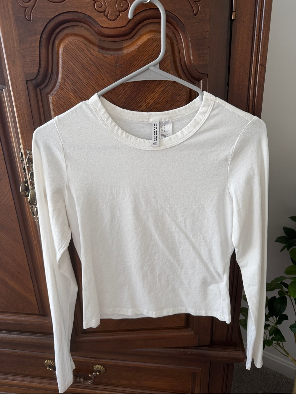H&M White Long Sleeve Tee